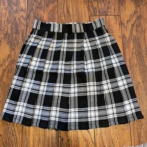 Plaid Pleated Skirt